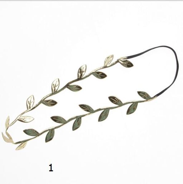 

hair accessories new vintage metal leaf leaves hair band yh507, Slivery;white