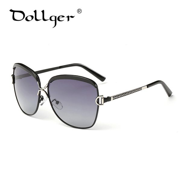 

оптовая-dollger негабаритных солнцезащитные очки женщин марка дизайнер 2016 поляризованных uv400 коричневый старинные роскошные очки sonnenb, White;black