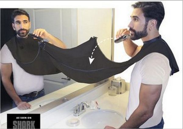 

2017 man bathroom beard apron care trimmer hair shave apron gown robe sink styles tool bathroom apron waterproof floral bib cloth