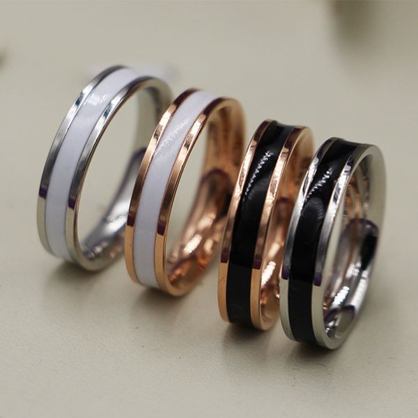 

Luxury Charm Ювелирные Изделия Имитация Керамическое Кольцо Черный / Белый Смола Хвост