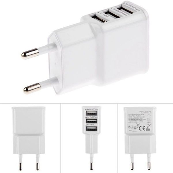 

5v 2a eu multi usb charger device plug for oneplus iphone 6 5s 5 4s for samsung galaxy s5 travel usb power adapter wall charger 100pcs/lot