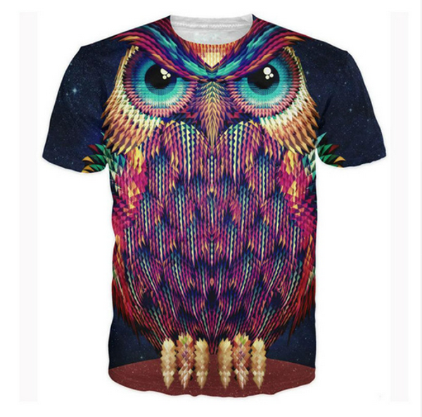 

plus size 5xl 3d printed t-shirts harajuku t shirt men colorful eagle with bright eyes graphic tees plus size fashion clothing ab022, White;black