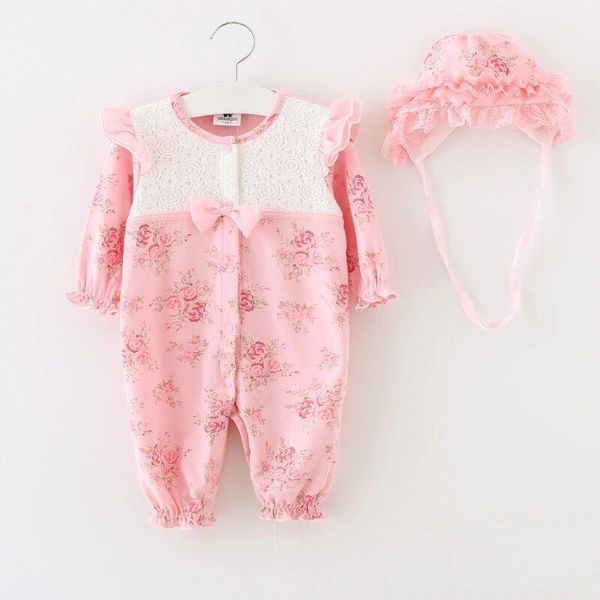 

Новый Девочка Одеть Набор Кружева Цветочные Младенческой Принцесса Комбинезон Х