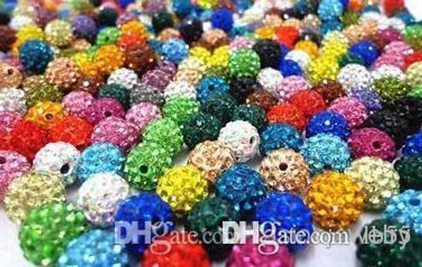 

10mm 150pcs/lot mixed micro pave crystal bead bracelet necklace beads.spacer beads lotrhinestone diy u45343 w62 e23