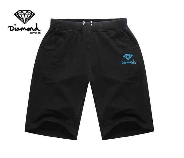 

m36984 s-5xl pants new style diamond supply fashion mens cotton shorts elastic waist casual knee length, White;black