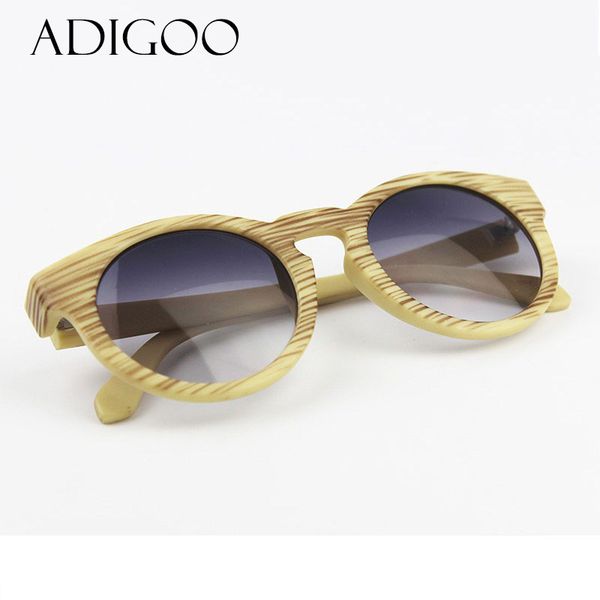 

wholesale-adigoo vintage imitation wood retro cat eye sunglasses women lenses sunglasses women's glasses valentine's day gift, White;black