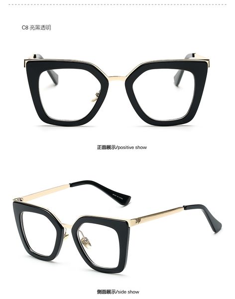 

wholesale- metal wrap eyewear frames vintage 2017 clear lens women transparent glasses frames men spectacle glasses metal frame, Silver