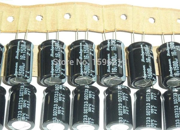 

wholesale- 50pcs 1500uf 16v rubycon zl series 12.5x20mm low impedance high ripple current 16v1500uf capacitor