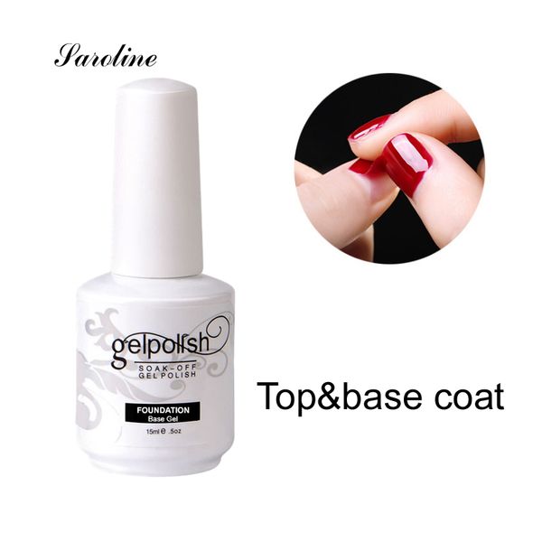 

wholesale- saroline 15ml base coat no wipe coat finish uv led nail gel polish art lacquer base coat vernis semi permanent, Red;pink