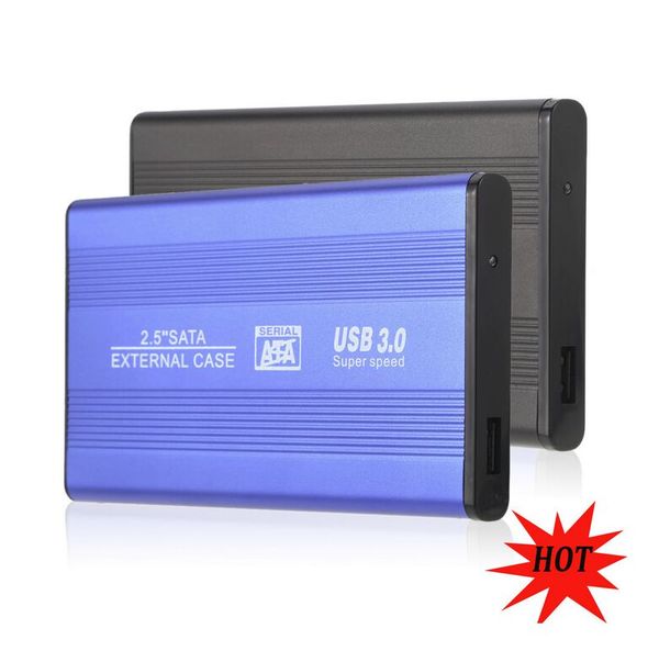 Mavi/Siyah Süper Hız USB 3.0 HDD Sabit Sürücü Harici Muhafaza 2.5 inç SATA HDD Kasa Kutusu Mobil Disk 2.5 '' HD USB3.0