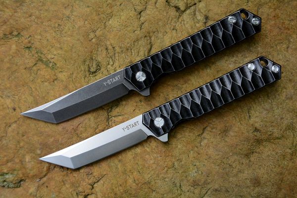 Y-MART TANTO Охотничий нож для охоты 440C Керамический титановый TC4 Ручка складной Открытый Кемпинг Карманный нож EDC Tools