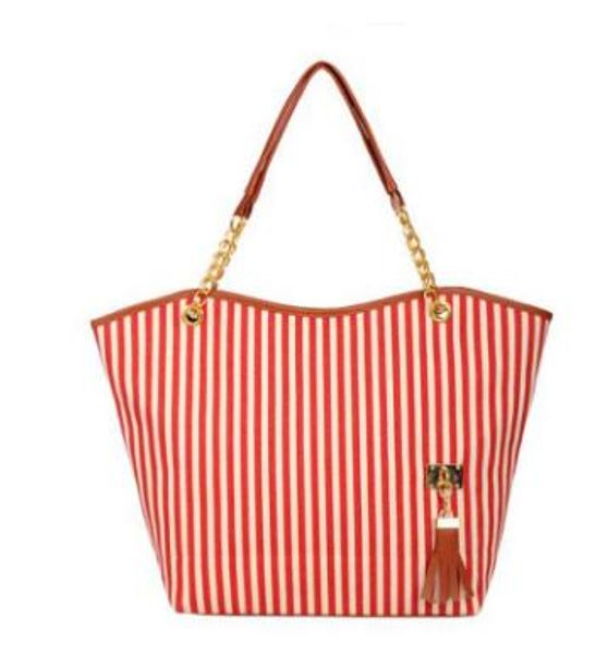 

stripes versatile snap bag handbags envelope shoulder bags tote women stripe street sale bags candid fashion canvas holiday shoulder rjvch, Red;black