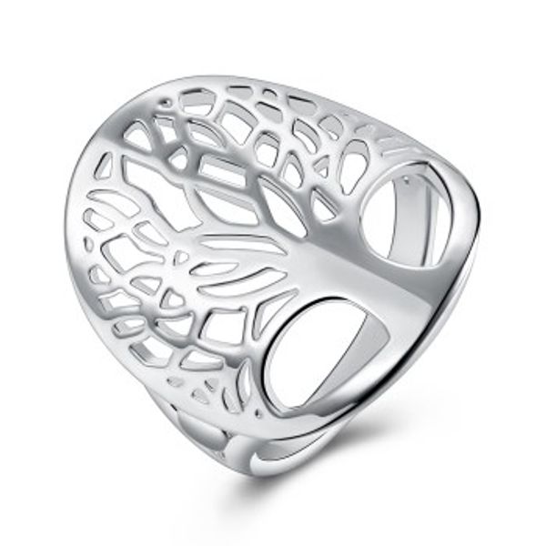 

fashion tree of life ring 925 sterling silver plated hollow life tree rings for women jewelry lknspcr891