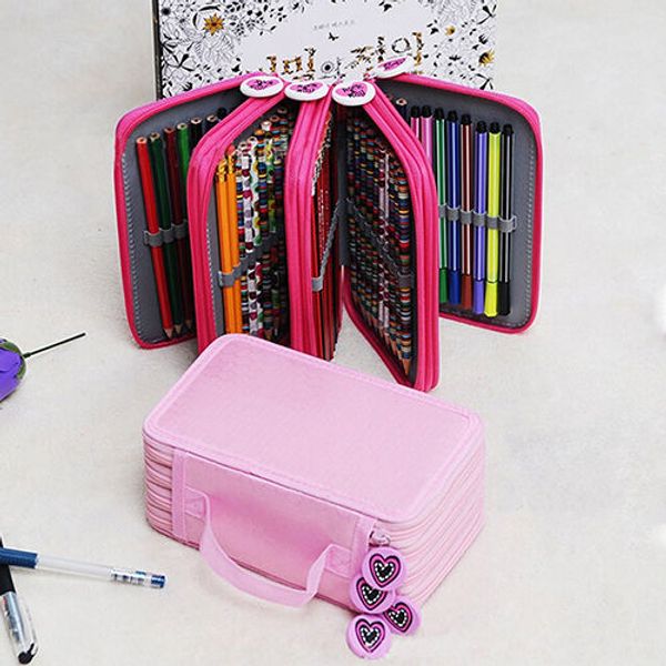 

карандаш сумка 72 держатели цветной эскиз кисти pen box пвх портативный пористый пенал канцелярские офис школьные принадлежности оксфорд хол