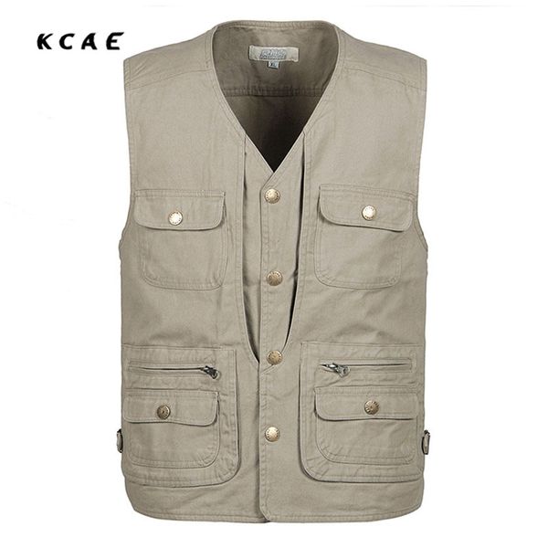 

wholesale- new spring mens denim vest multi pocket button closure pgrapher waistcoat sleeveless jacket for male big size xl-4xl, Black;white