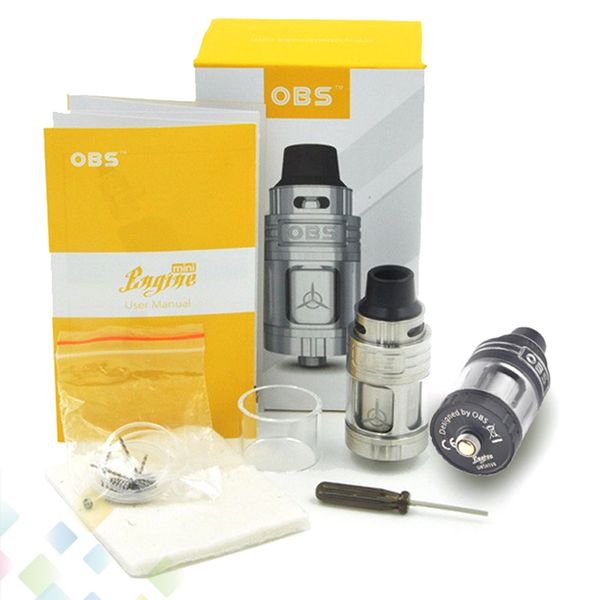 

Original OBS Engine Mini RTA Tank 3.5ML PEEK Insulator Side Filling 23mm with POM Drip Tip Fit 510 Mod DHL Free
