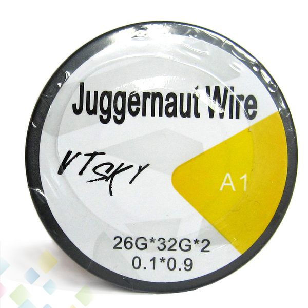 

Prebuilt Juggernaut Wire Resistance 0.35ohm 26G*32G*2 Heating Wires 15 Feet Roll Coils fit Electronic Cigarette DHL Free