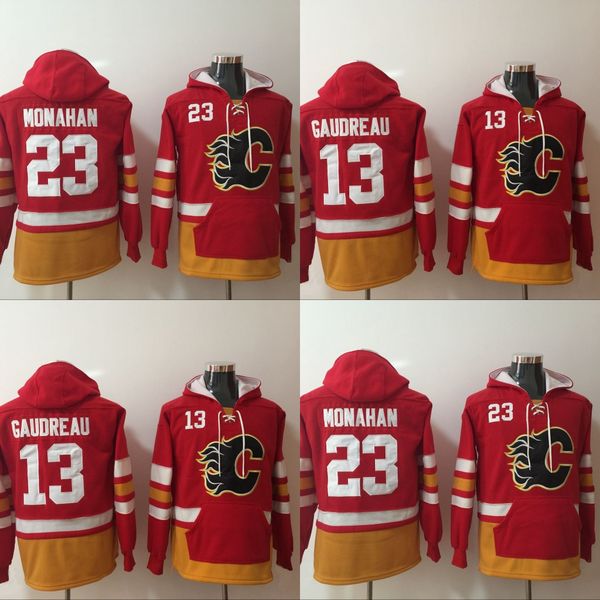 

Calgary Flames Hockey Hoodie 13 Johnny Gaudreau 23 Sean Monahan Calgary Flames Hockey Jerseys Stitched Jersey