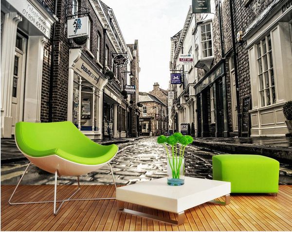 

european city street background wall background painting mural 3d wallpaper 3d wall papers for tv backdrop