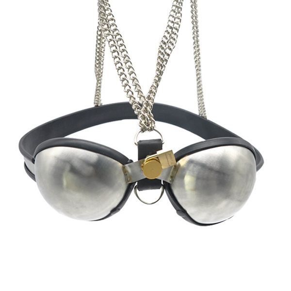 

chastity stainless adjustable female game bra chastity belt steel device size brassiere toy ppnli