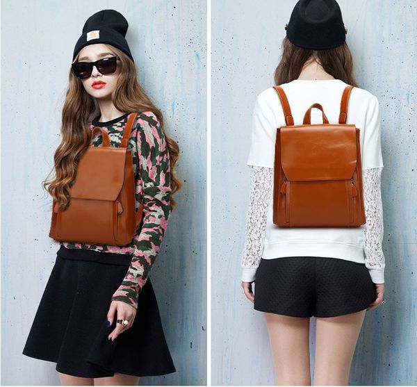 

2017 new winter women's handbags student backpack fashion bag woman bag all-match explosion acg baotou layer leather shopping bags