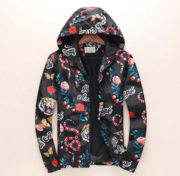 

Мода Повседневная Открытый Тигр печати Джунгли Куртка Осень Солнцезащитный Ветр