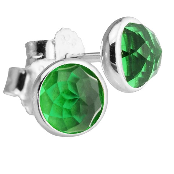 

2017 мая капельки серебряные серьги с royal-зеленый cz 100% стерлингового серебра 925 jewelry55, Golden;silver