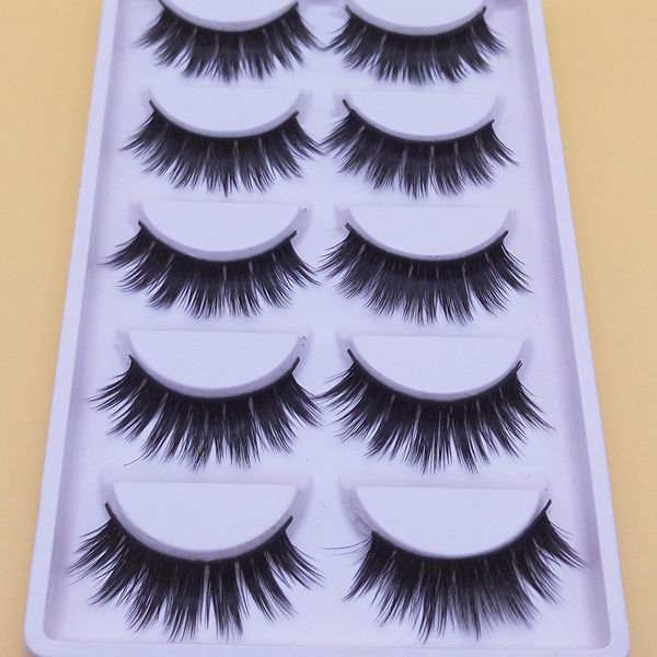 

A-5 Handmade Cross False Eyelashes Thick Natural Lashes High-fiber Makeup Tools False Eyelashes Smoky Makeup Lashes
