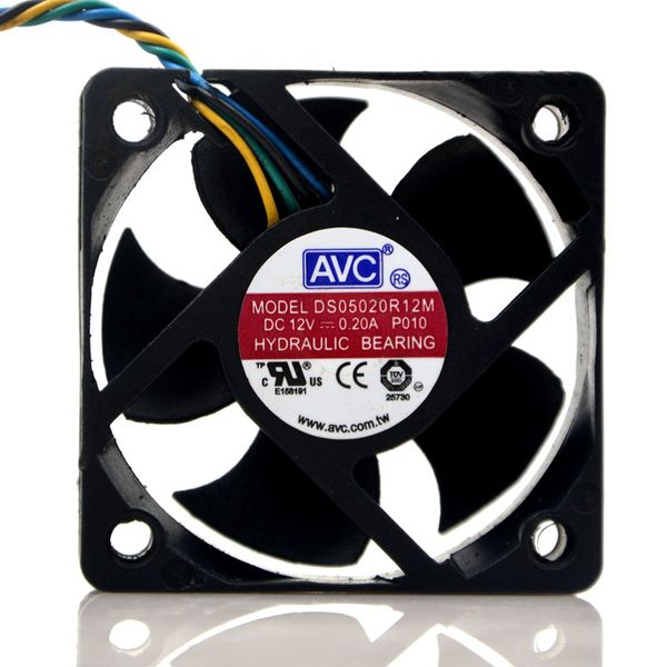 

brand new avc ds05020r12m p010 12v 5cm 50mm 4-p pwm speed controlled axial cpu cooling fan
