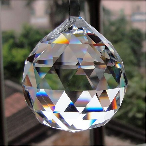

30/40 Crystal Glass Faceted Ball Chandelier Parts Pendant Bead Curtain Window Suncatcher Fengshui Crafts DIY Home Hanging Decor