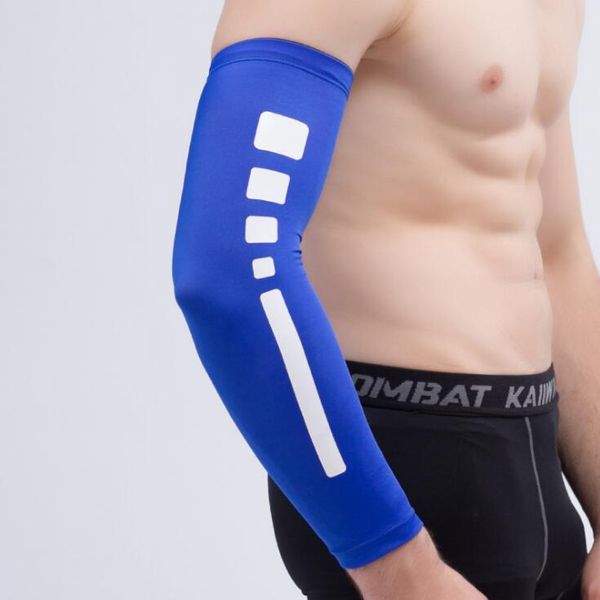 Arm Sleeve Cycling Compression Arm Warmers Elbow Protector Pads Support