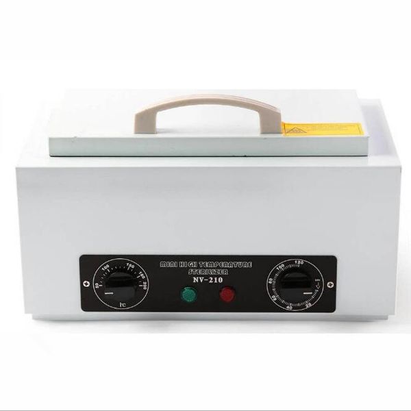 

nv-210 high temperature sterilizer for beauty manicure scissors tool air disinfection with removable stainless steel tank towel uv box
