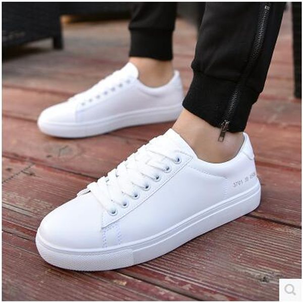 

2019 весны новейшей белой обуви мужских мальчиков белой доска белых туфли Корейска