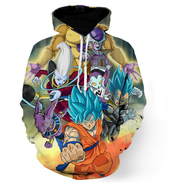 

fashion womens/mens classic dragon ball z super saiyan harajuku style funny 3d print casual hoodies plus size kk61, Black