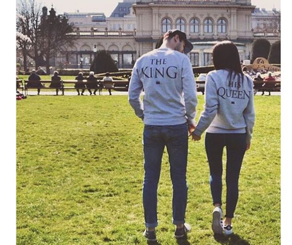 

spring men casual couple outfit sweaters sweatshirts long sleeve letter print round neck cotton gray women sweatershirts 170520-c, Black