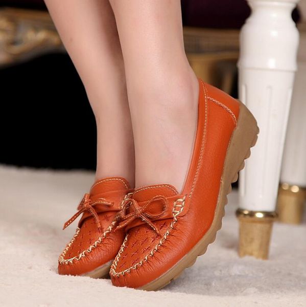 

Обувь женщина 2017 натуральная кожа Женская обувь квартиры 5 цветов мокасины скольжения на женские плоские туфли мокасины