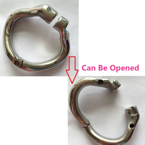 

snap open chastity ring cage steel new mouth stainless ring chastity arrival 2017 for cock snap cock device male lumgq