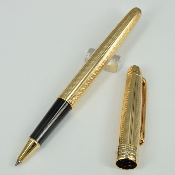 

luxury m 163 golden wave/drawing/flower rollerball golden clip m star roller ball pens with series number + 1 refill