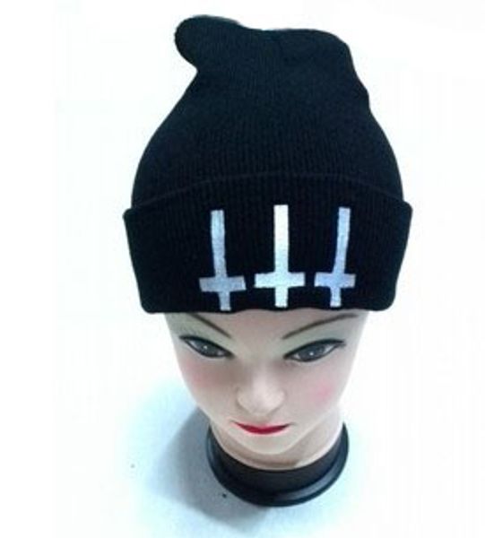 

Satan evil devil demon fashion cap hat autumn and winter knitted hat skiing wool cap Headgear Headdress Head Warmer Skiing warm hat