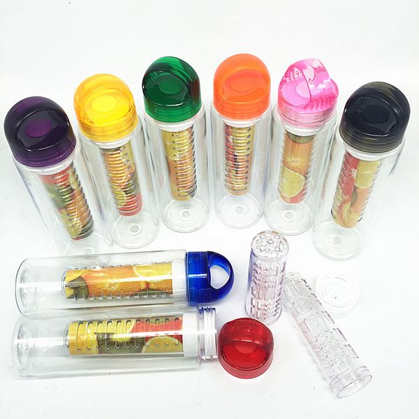 

700ml 500ml fruit juice infusion infuser cup water bottles sport outdoor health flip lid gifts wx-c23