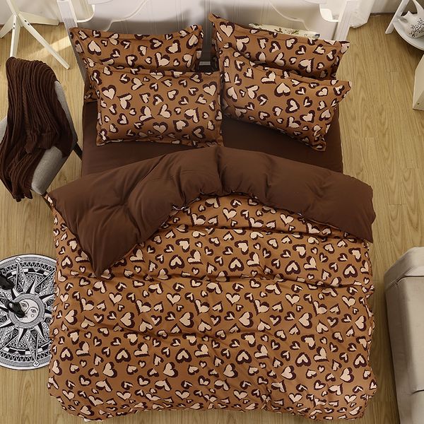 

wholesale-winter bedding set super king size duvet cover leopard bedding 3/4pcs bed set v pattern bed linen flat sheet bed set 5size