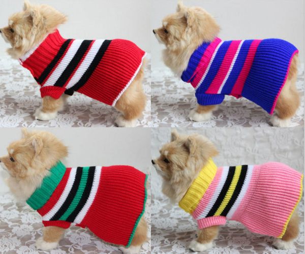 

Бесплатная доставка полосатый вязать собака свитер домашнее животное Принцесса