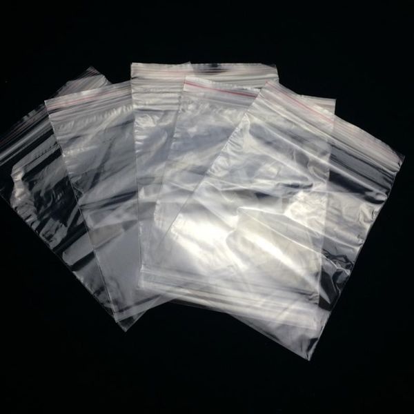 Sacchetti per imballaggio Herb da 100 pezzi/lotto 11 cm x 16 cm trasparenti richiudibili con sacchetto di plastica Red Line PE