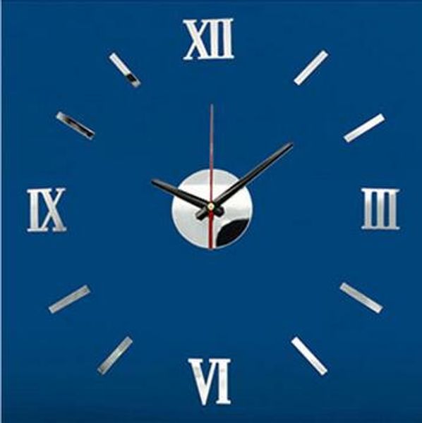 

New 4 Colors DIY Home Modern 3D Mirror Wall Clock Sticker Home Living Room Decor Hot