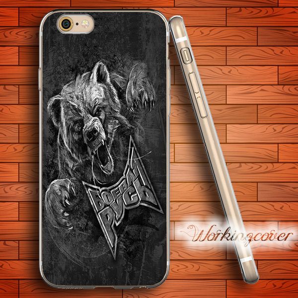 

capa russia bear soft clear tpu case for iphone 6 6s 7 plus 5s se 5 5c 4s 4 case silicone cover