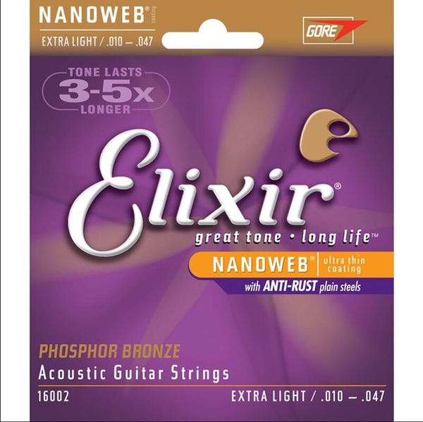 

Whole ale 10 et new elixir acou tic guitar tring pho phor bronze hade 16002 16027 16052 16077 16102 guitar acce orie