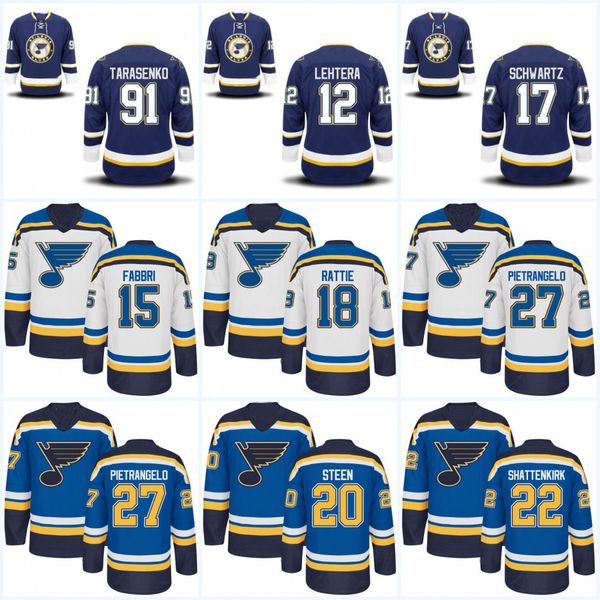 

Mens St. Louis Blues Jerseys 91 Vladimir Tarasenko 27 Alex Pietrangelo 17 Jaden Schwartz 20 Alexander Steen 15 Robby Fabbri Hockey Jerseys