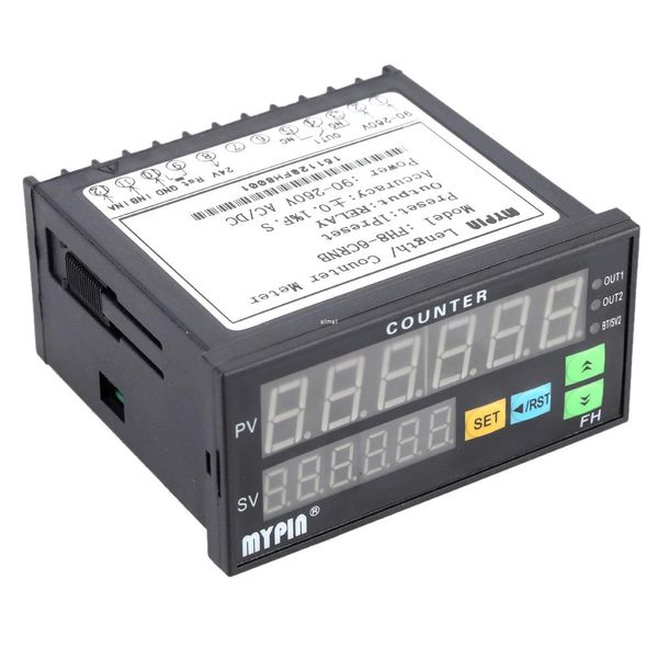 Freeshipping 90-260 V AC / DC Dijital elektronik Sayaç Uzunluğu Batch Metre 1 Preset Röle Çıkışı benzer insanlar parmak sayacı