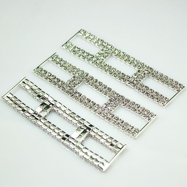 

20pcs Short Rectangle Crystal Rhinestone Trim Bikini Connectors Buckle Metal Chain For Swimming Wear Bikini Decoration
