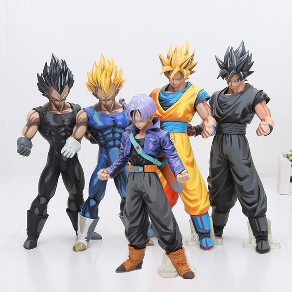 Acheter 23 27 Cm Dragon Ball Z Action Figure Trunks Fils Goku Noir Vegeta Chocolat Maître étoiles Pièce Msp Pvc Chiffres Modèle Jouets De 2159 Du